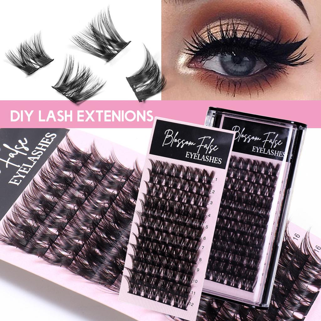 Large Capacity Single Tuft Hair Segmented False Eyelashes Natural Thick Eyelashes