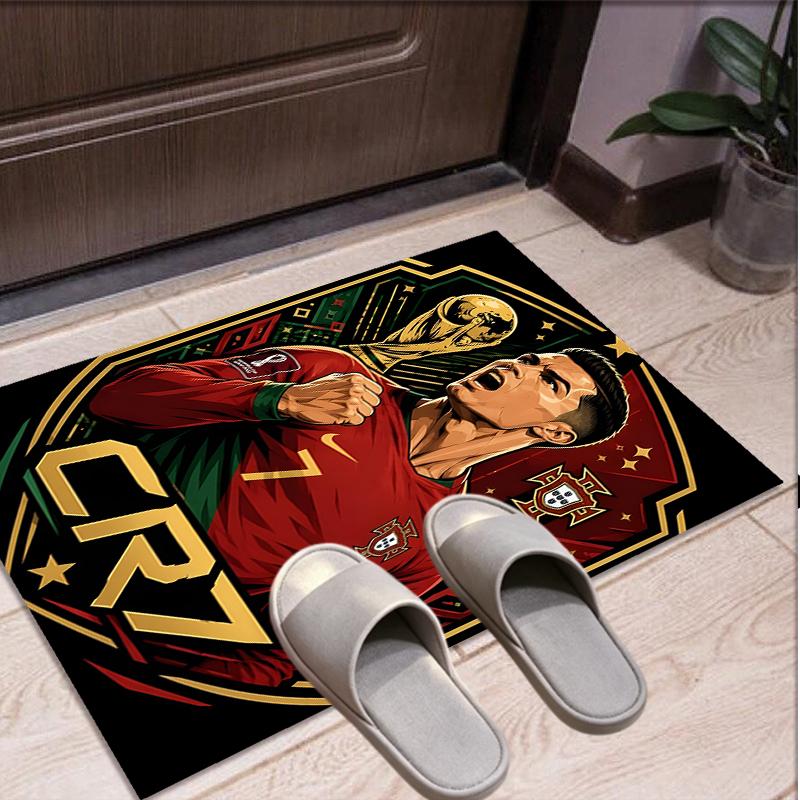 Cristiano Ronaldo Pattern Rug, Indoor/Outdoor Mat, for Picnic, Gameroom, Bedroom, Office, Living Room, Home Decor Carpet, Birthday Gift