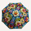 Stained Glass Floral Butterfly Panel - Vibrant Artwork for Home Decor Umbrella, Christmas Gift Y111