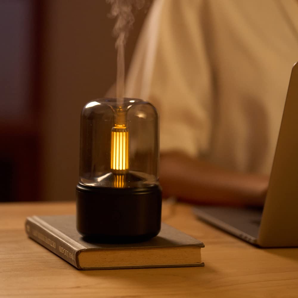 Cywinfow Aroma Lamp Night Light, Essential Oil Diffuser, Atomizing, Low Noise Operation, Automatic Power Shut-off Function, DIY Design Possible, Indir
