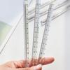 2Pcs Clear Triangular Scale Ruler 15cm 20cm Plastic Drawing Ruler Geometry Tool for Measuring Engineering Drawing