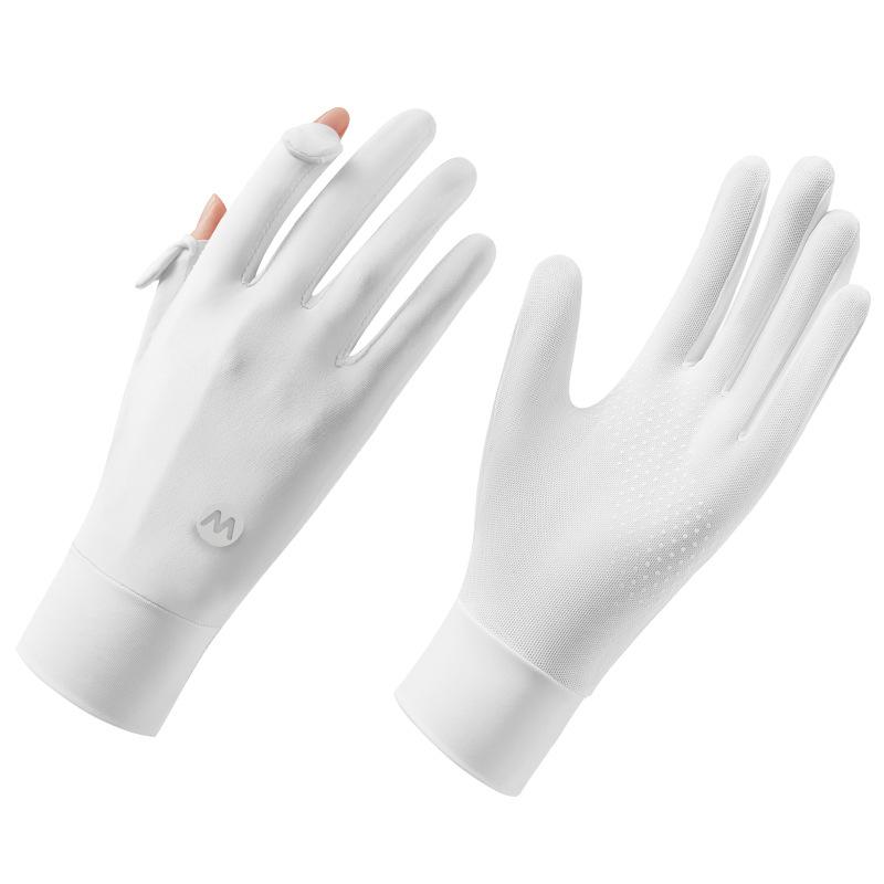 Women's Summer UV Protection Cycling Gloves - Breathable, Anti-Slip, Ice Silk, Thin Design