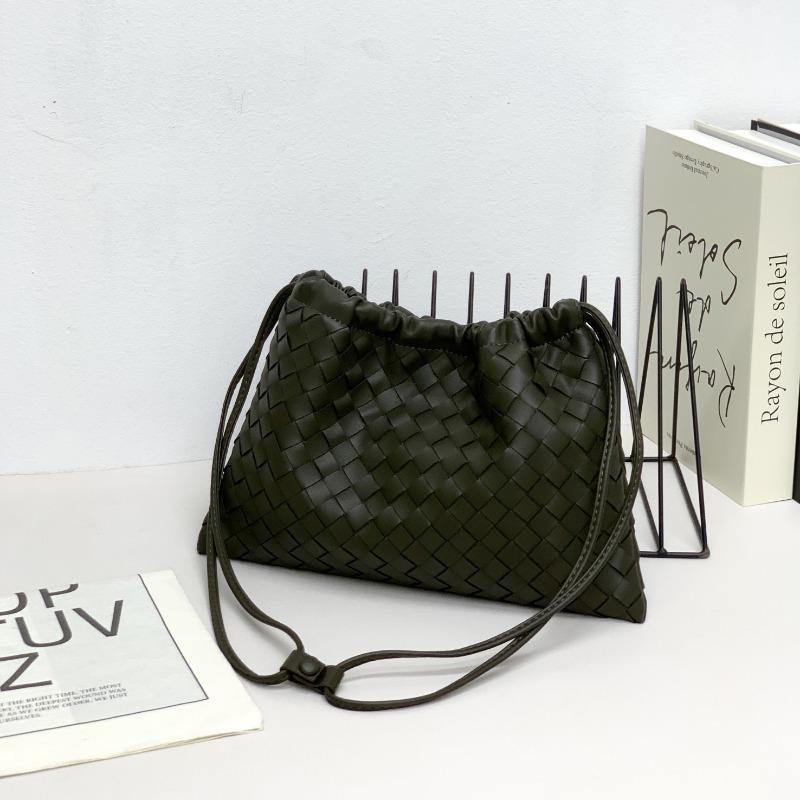 Cowhide Women's Bag Woven Dumpling Bag Genuine Leather Underarm Bag Cloud Bag Fashion All-in-one Crossbody Bag