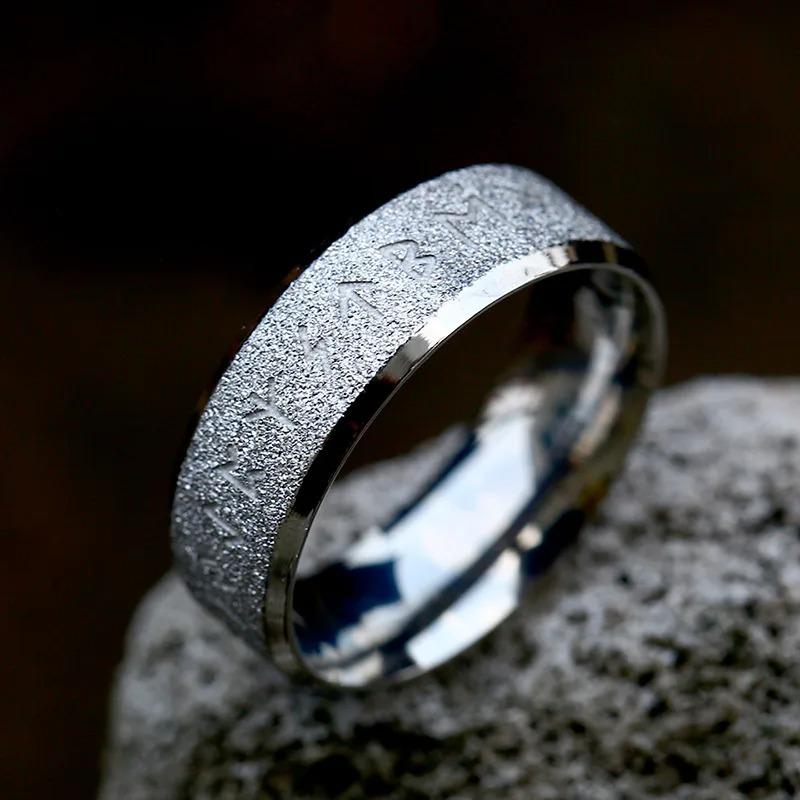 Vintage Odin Norse Viking Amulet Rune Rings For Men Cool Stainless Steel Celtic Knot Ring Wedding Jewelry Valentine's Days Gifts