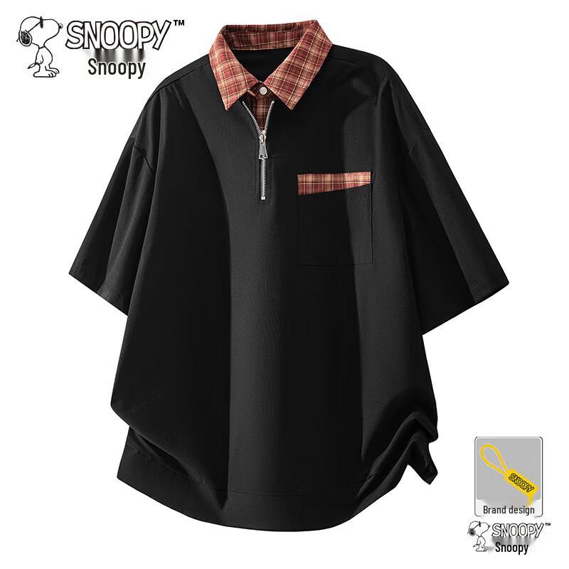 Snoopy Men s Casual Short Sleeve Polo T-Shirt XL