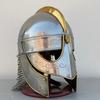 Medieval Knight Viking Chainmail Wolf Helmet Norse Helmet-Larp Cosplay Armor Costume