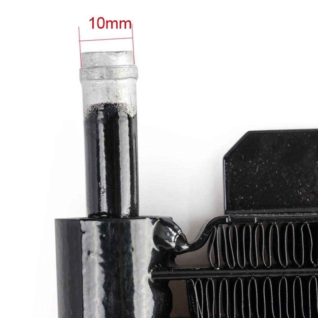 11 Row Remote Aluminum Transmission Engine Oil Cooler + Hose/Mounting Kit
