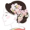 hair ornament set Furisode ceremony Tsumami work pink white silver leaf [Kyoto Usagido] 2-piece coming-of-age wk-279