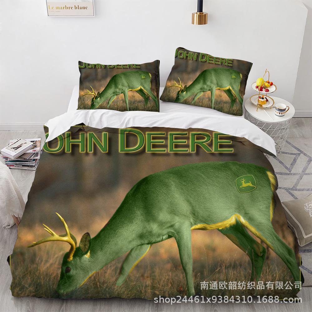 

3D Polished Home Textile Bedding Tractor Three-Piece Digital Printing Quilt Cover Bedding EU Twin 135x200cm