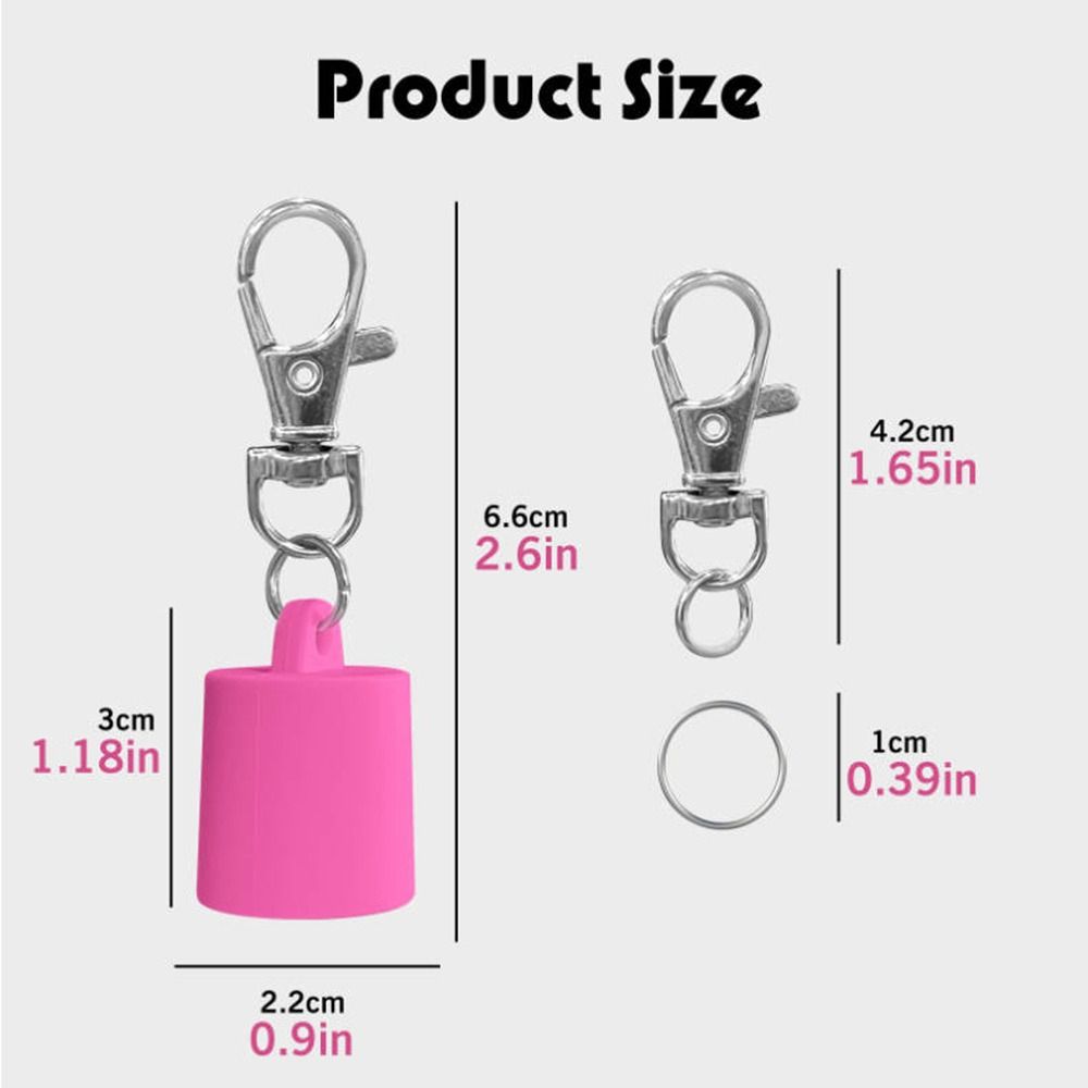 Portable Universal Lip Balm Holder Lightweight Multiple Color Lip Balm Caps Lip Balm Keychain Lip Care