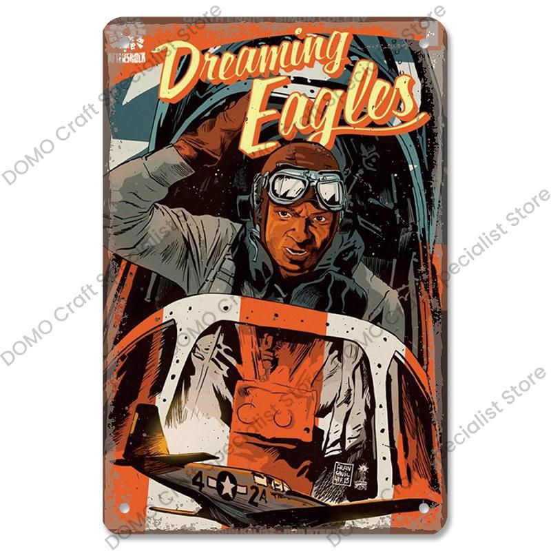 Vintage Airplane Plaques Metal Plate Top Gun Air Force Jet Aces Fighter Retro Metal Tin Signs Club Man Cave Home Wall Decor