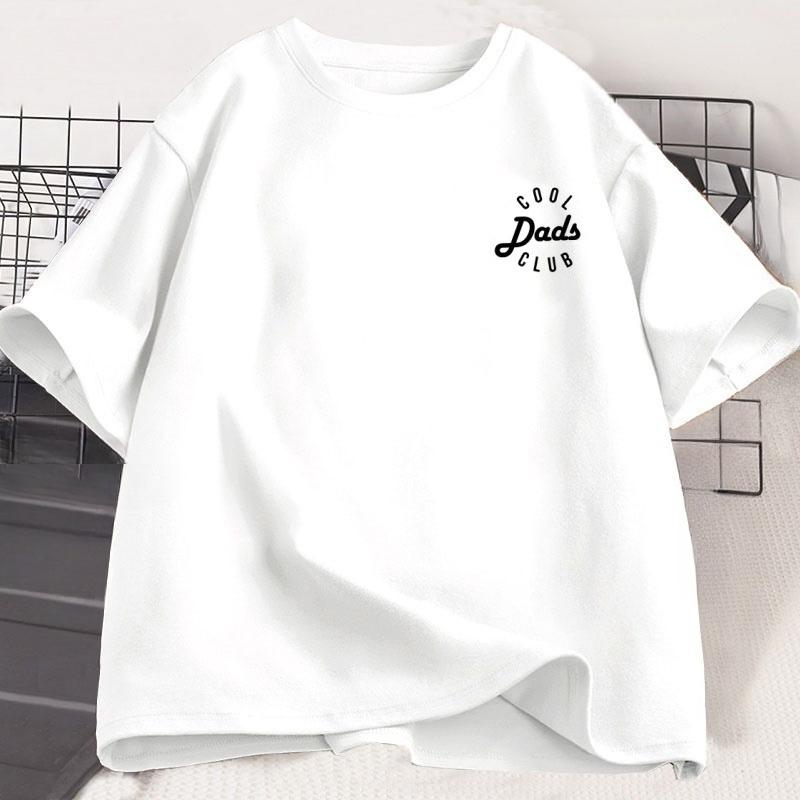 Cool Dad Club T-Shirt Neues Papa T-Shirt Vatertag Geschenk Beste Papa Grafik-T-Shirts Lässige Baumwolle Kurzarm Lockere Grafik-T-Shirts