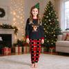 Christmas Family Matching Outfits Crewneck Printed Top and Pants Set for Holiday