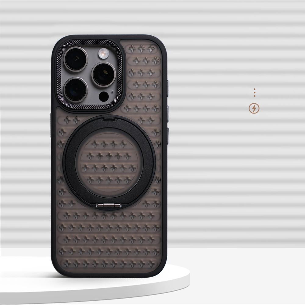 

Обертовий магнітний тримач-кільце Чохол з розсіюванням тепла Для iPhone 16 Pro Max 15 14 Plus 13 17 Для Magsafe Ударостійкий бампер For iPhone 17Pro Max