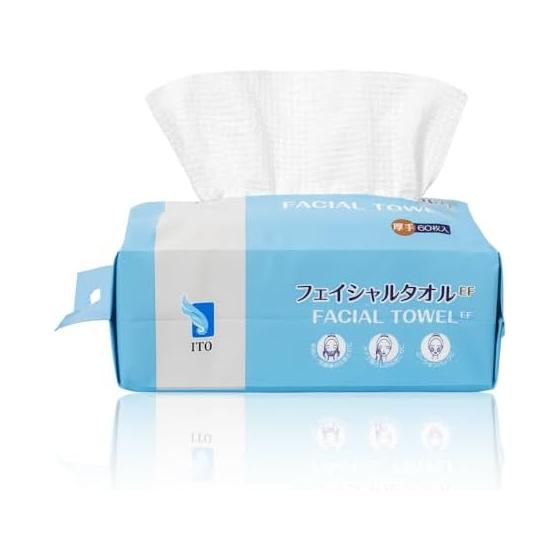 ITO Facial Towel EF [Set of 3] Super Absorbent, Fluffy and Thick OEKO-TEX Certified Original EF Fabric Cleansing Towel Facial Towel Face Care