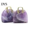 Ornamental Handbag Statue Hand Carved Fine Texture Anti-fade Not Easy to Break Home Decor Wide Application Exquisite Faux Crystal Model Desktop