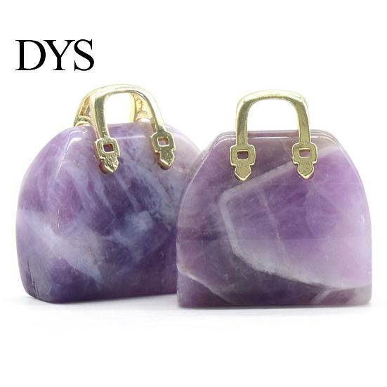 Ornamental Handbag Statue Hand Carved Fine Texture Anti-fade Not Easy to Break Home Decor Wide Application Exquisite Faux Crystal Model Desktop