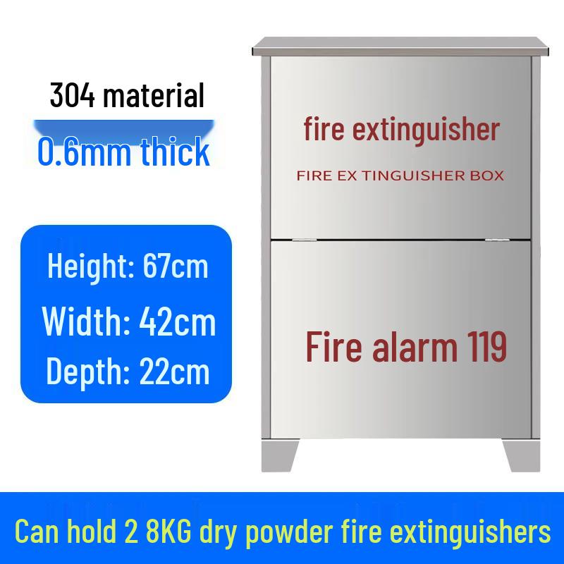 Indoor Stainless Steel Fire Extinguisher Cabinet