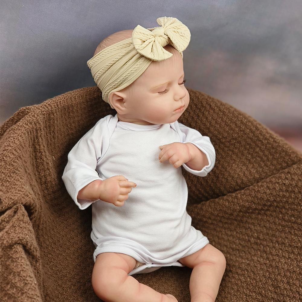 

48 см готовая кукла-реборн LouLou спящие глаза реалистичные новорожденный 3D кожа ручная работа игрушка фигурка подарок на день рождения для девочек 48cm