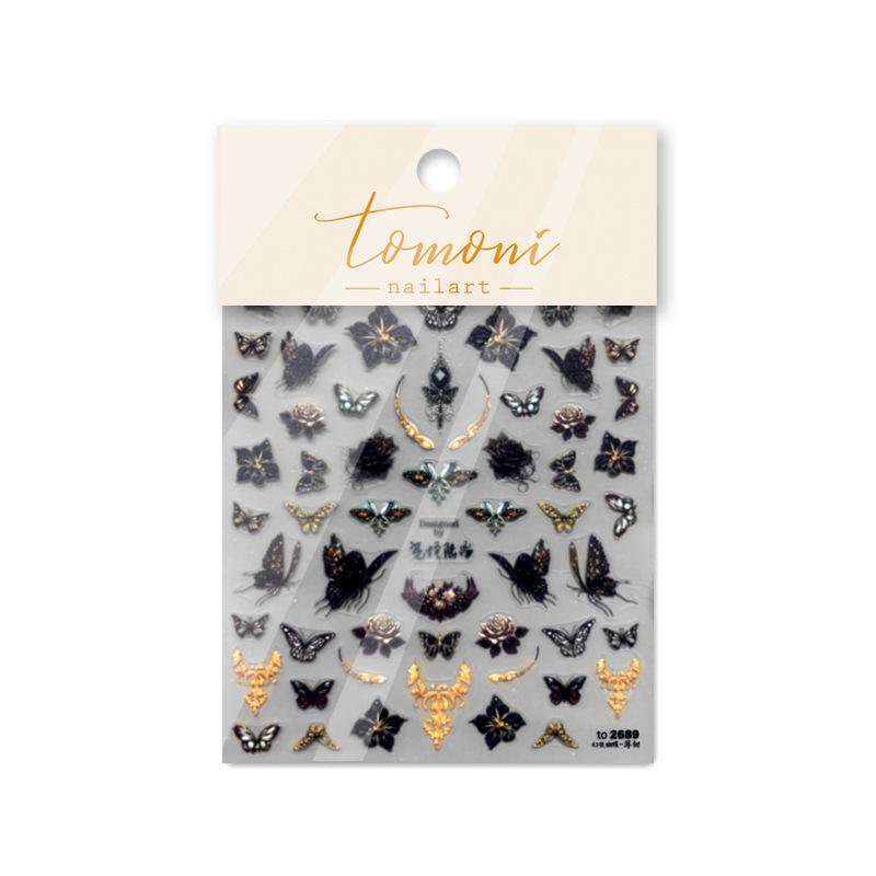 

Рельефные наклейки для ногтей «Ночная бабочка» Декоративные креативные наклейки своими руками to2689