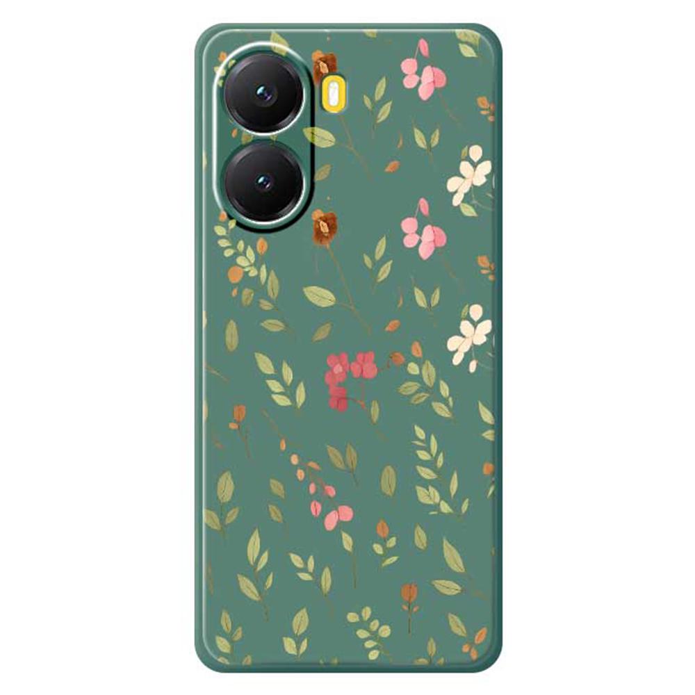 For Xiaomi Redmi Turbo 4 5G/Poco X7 Pro 5G Case Small Flower Leaves Pattern Printing Straight Edge TPU Phone Back Cover