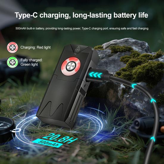 Magnetic EDC Flashlight Aluminum Alloy Keychain Light with USB-C Charging Adjustable Brightness Mini Clip-on Flashlight for Outdoor Emergency