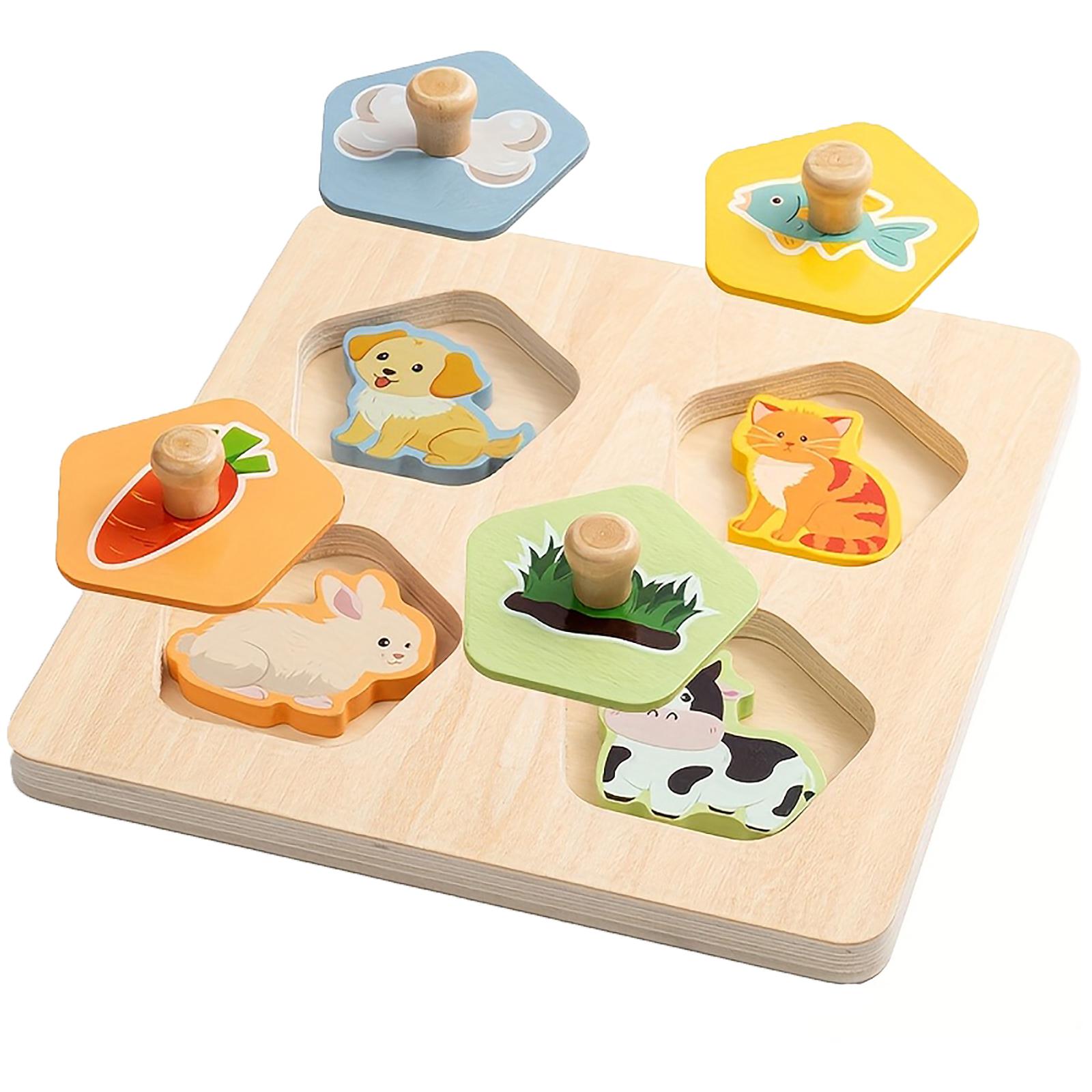 

Animal Matching Game With Color Shape Sorting, Fine Motor Skills Board, Puzzle For Hand-Eye Coordination One Size