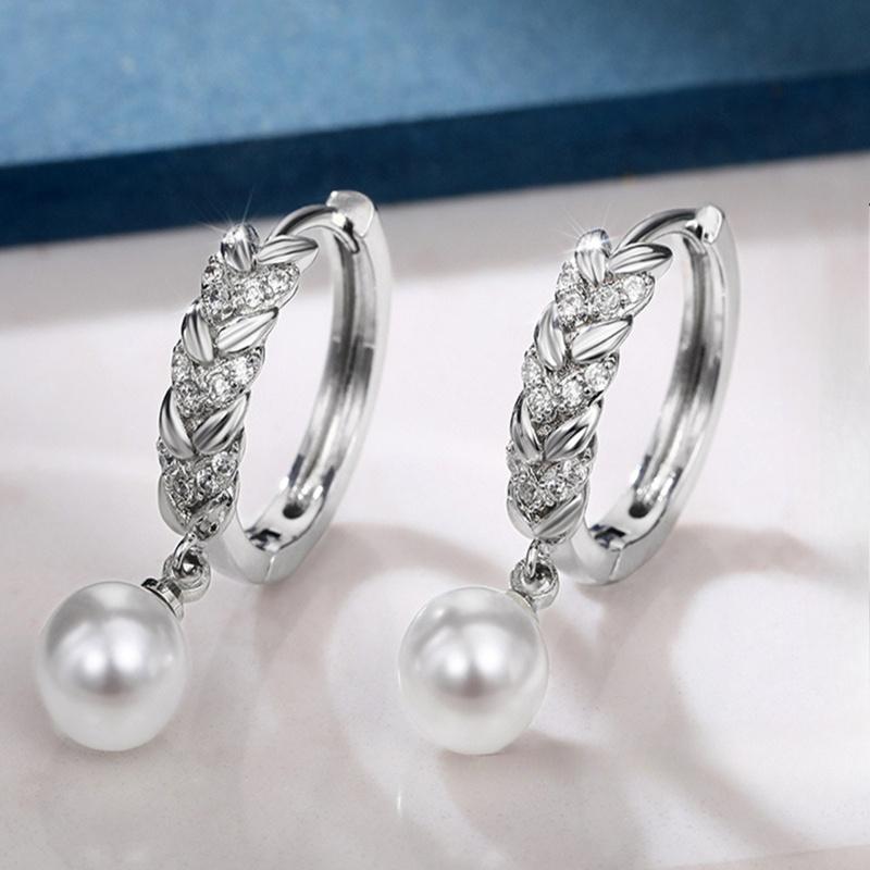 Новые серьги-колоски из циркона, имитирующие жемчуг, женские серьги серьги серебряный