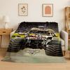 Cartoon Monster Truck Monster Jam Soft Flannel Throw Blanket,Warm Cozy Blanket for Bed,Couch,Sofa,Bedroom,Living Room,Travel