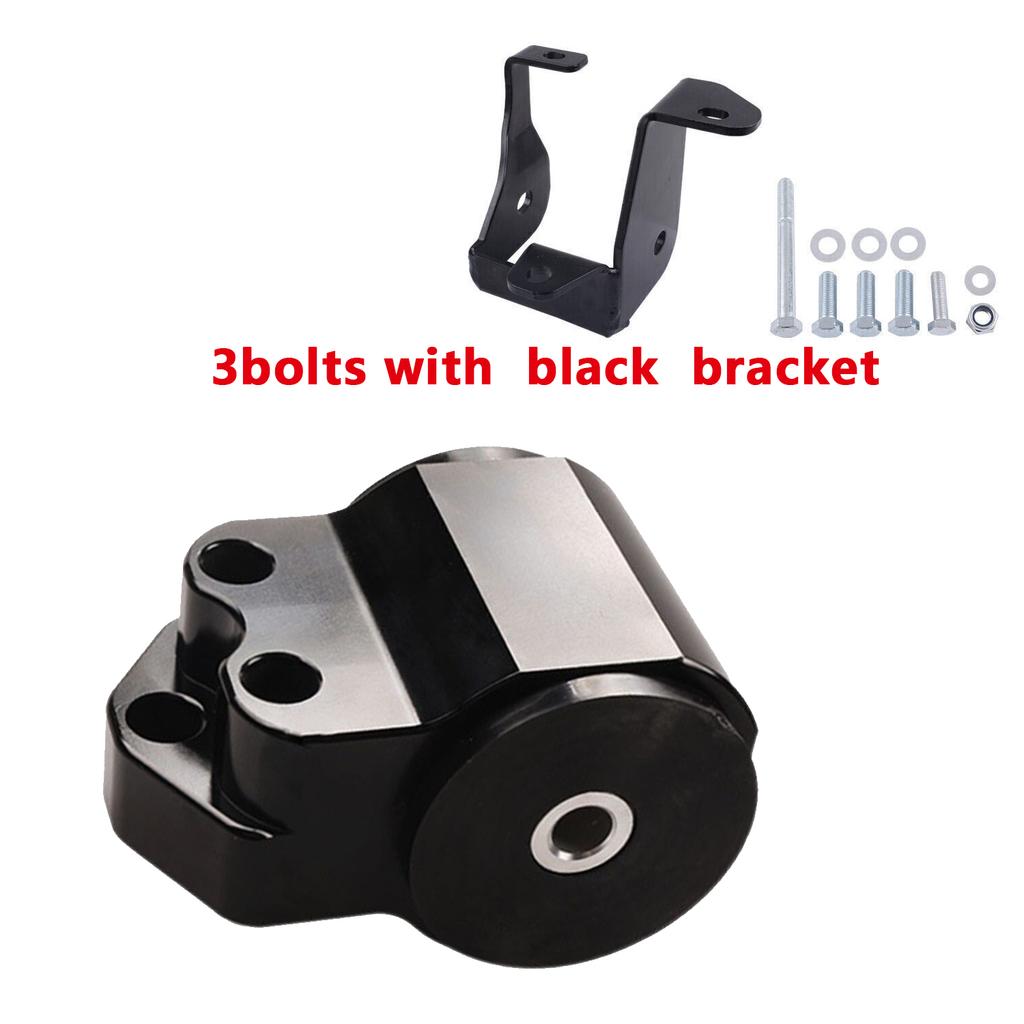 Black 3 Bolts Engine Motor Mount Bracket kit For Honda Civic EK B16 B18 B20 B & D Series 96-00 Aluminum BILEET