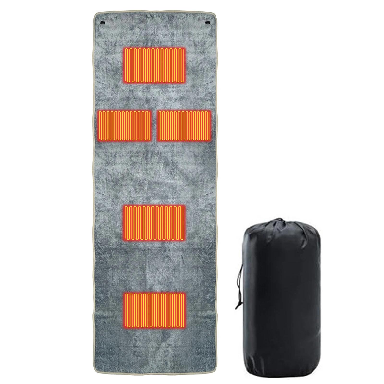 

5V USB Sleeping Electric Heating Pad Heated Cushion Cold Resistant 3-Level Temperature for Outdoor Camping Heated Electric Mat синій