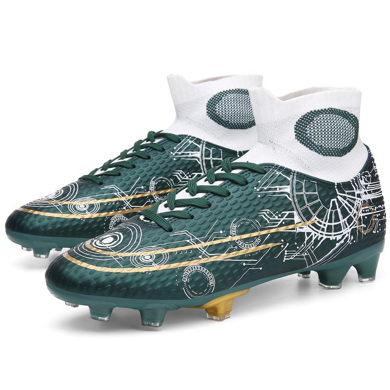 Broken long high-top football shoes, men's sports shoes, adult students, excellent price, grass training, foreign trade youth DingTalk