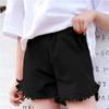 Girls' Summer Denim Shorts - Versatile, Loose-Fit, Mid to Big Kids Three-Quarter Pants
