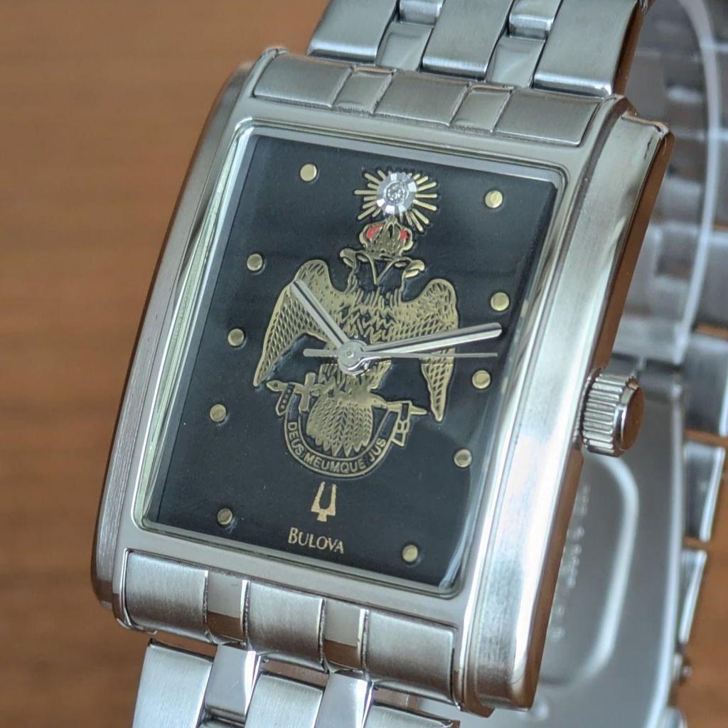 Used [Unused/Dead stock item] Bulova Freemason Scottish Rite Quartz in good condition