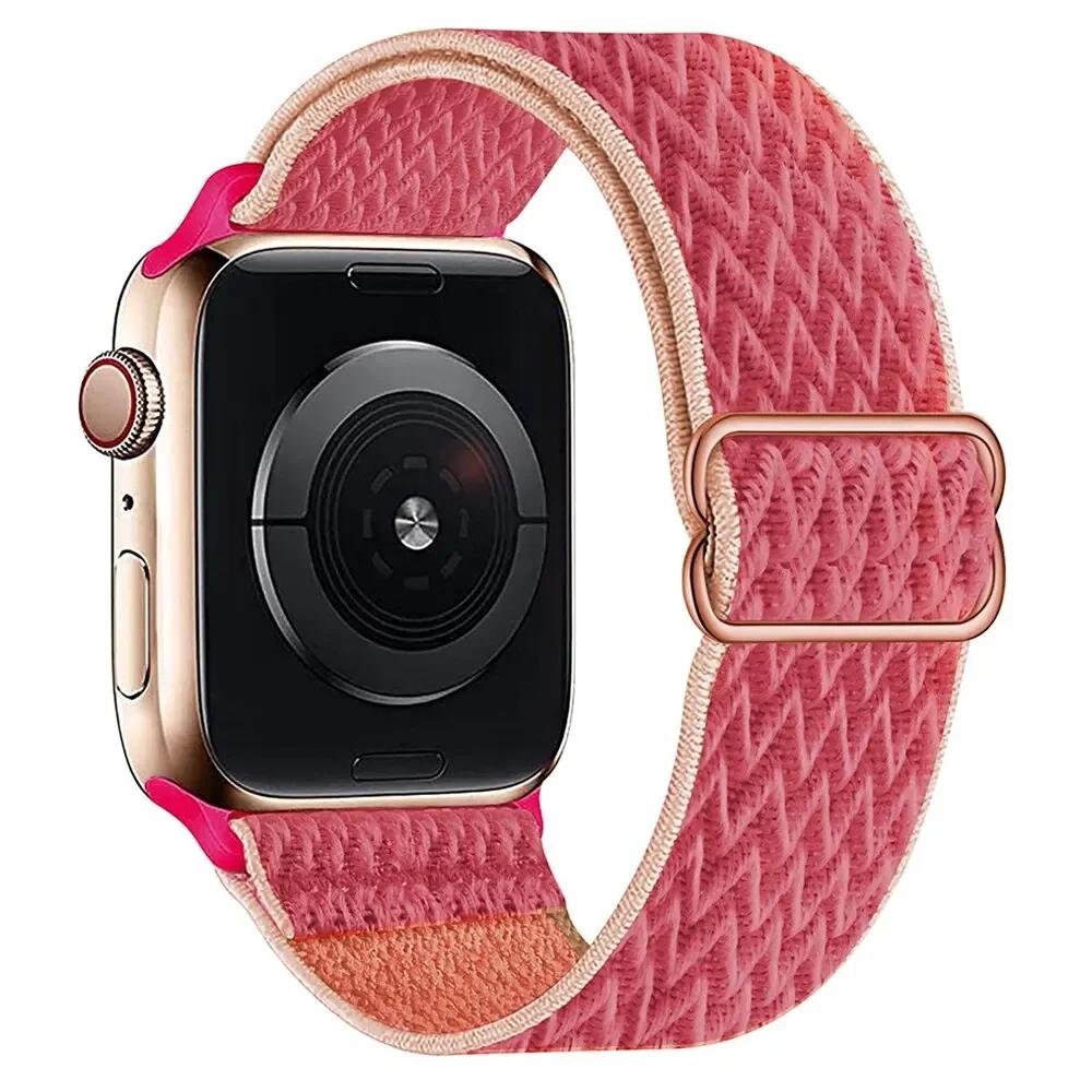 Elastyczny Nylonowy Pasek do Apple Watch ultra 2 49mm Seria 9/8/7 41mm 45mm38/42-40mm/44mm Boho Bransoletka iWatch 6 5 4 3 Se Pasek