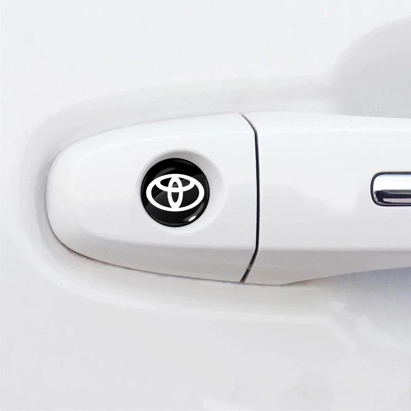 2/4/6Pcs Car Door Lock Keyhole Sticker Emblem Car Protective Sticker For Toyota TRD Racing Supra Corolla Parts Sport Yaris Grmn