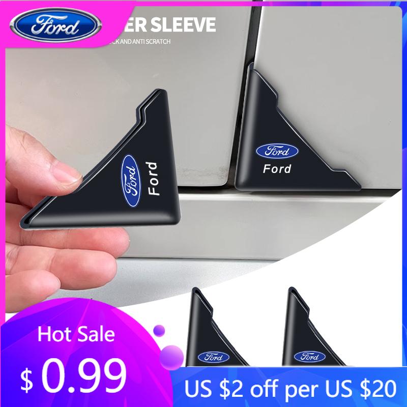 Samolepka na auto 2ks Silikonový kryt rohu dveří auta Chránič proti poškrábání nárazníku Pro Ford Fiesta C-Max Kuga Ranger Raptor KA Fusion ST T