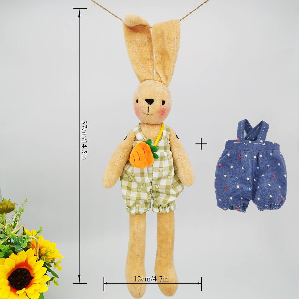 Doll making kit for adults and kids, DIY stuffed animal sewing kit, cute animal doll, gift for girls, handmade doll craft kit. (Rabbit Boy)
