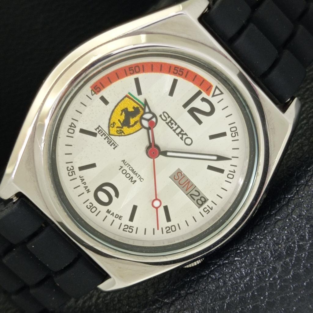 Seiko AUTOMATIC VINTAGE JAPAN 7009A MENS FERRARI DIAL WATCH A700510-5 R203-a700510
