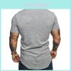 T-shirt Casual da Uomo a Maniche Corte, Vestibilità Slim, per Bodybuilding e Muscoli, Top per il Massimo Comfort
