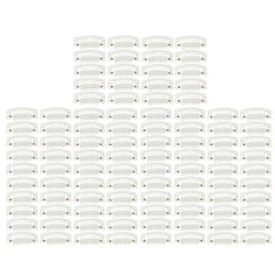 100pcs 9 Teeth Hair Extension Clips Multipurpose 32mm DIY Wig Clips for Hair Extensions White