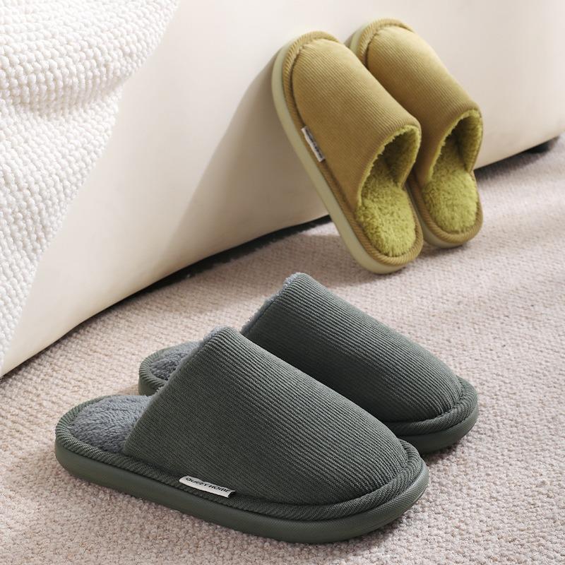 Cotton Slippers Women's Winter New Autumn and Winter Home Indoor Silent Couple Non-slip Household Men's Cotton Mop