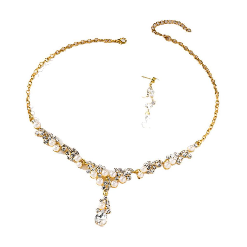 Bridal Rhinestone Necklace & Earrings Set for Weddings and Parties, 2025 Collection