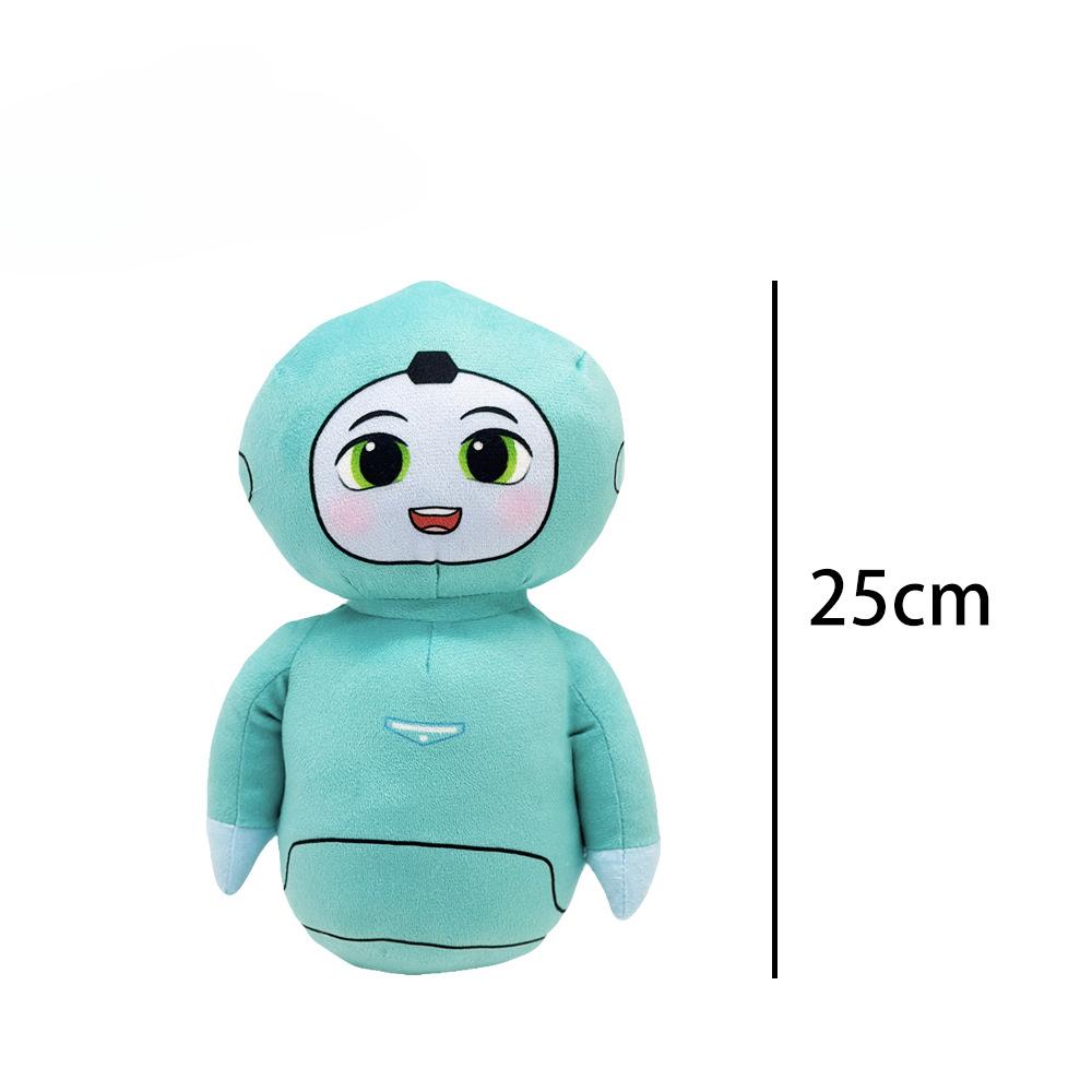 

Новый милый зелёный плюшевый робот с большими глазами, удобная мягкая кукла 25cm