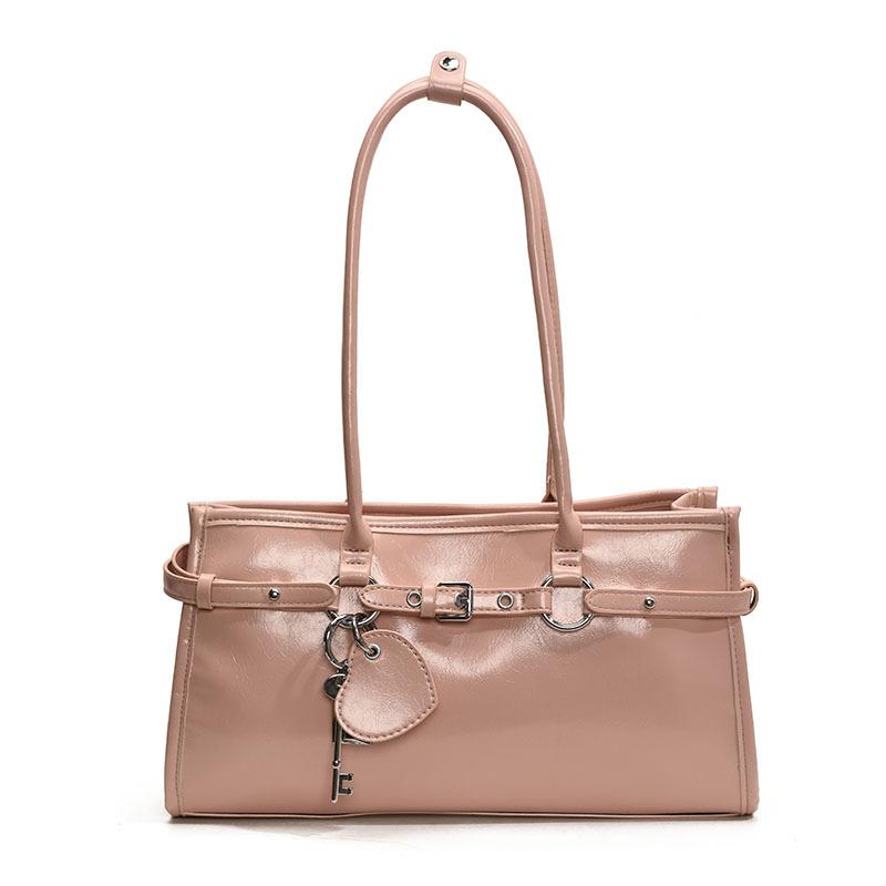 Frühling Neuprodukt Nischendesign personalisierte Ölwachsleder Achsel-Baguettetasche vielseitig Pendeln Temperament tragbare Umhängetasche Damen