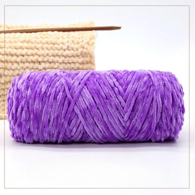 500g Chenille Soft Velvet Yarn Cotton Wool Yarn Crochet Yarn DIY Handmade Scarf Sweater Coat Blankets for Knitting Crafts