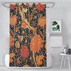 William Morris Floraler Duschvorhang – Vintage Jugendstil Botanischer Druck, 12 Haken, 180×180 cm Premium-Stoff Badezimmerdekoration