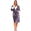 Keanu Womens/Ladies Shimmer Sherpa Fleece Dressing Gown
