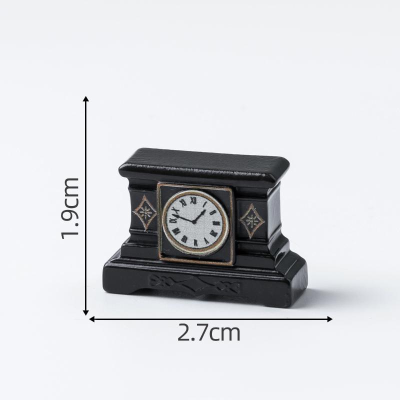 1/8 szt. Akcesoria do domku dla lalek 1:12 Domek dla lalek Miniaturowy zegar ścienny Europejski Vintage Zegar Model mebla Dekoracja Zabawka