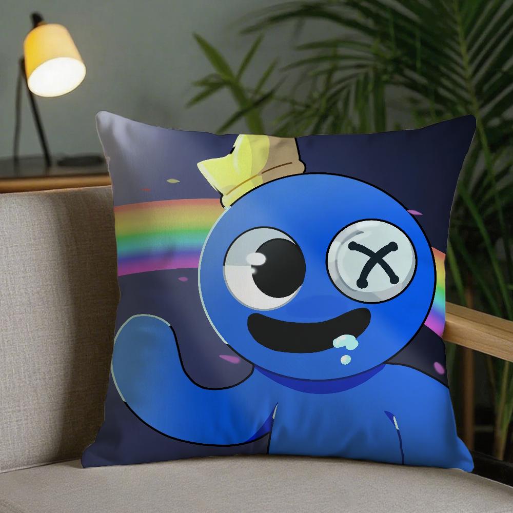Cartoon-Spiel RRainbow Friends Kissenbezug Quadratisch Doppelseitiger Druck Sofakissenbezug Kissenbezug Schlafzimmer Nachttisch